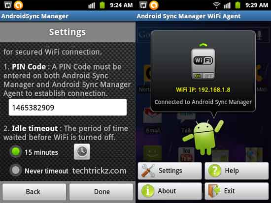 android sync manager