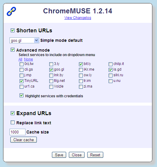 chromeMUSE-option