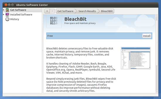 Bleachbit-install