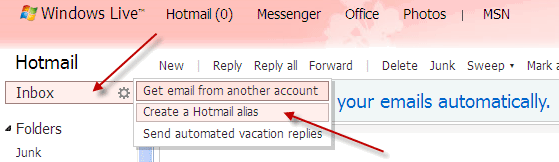 Hotmail-alias