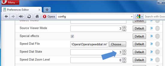 Opera-Preferance-editor