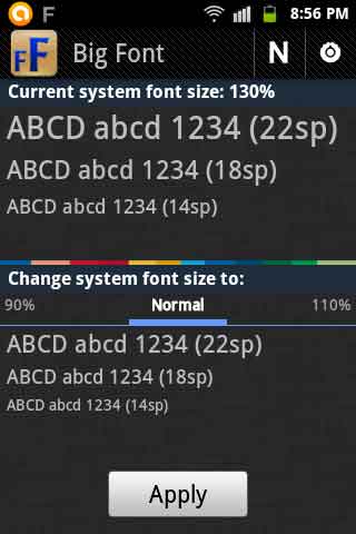 Big-Font-option