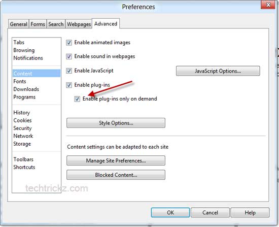 Opera-Settings