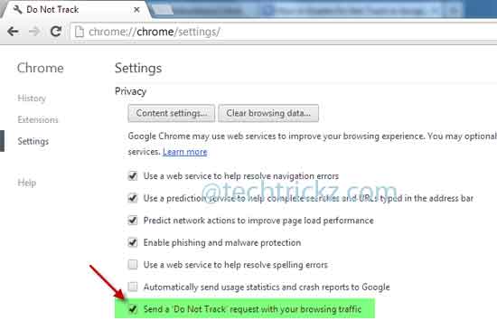 Enable-DNT-in-Chrome