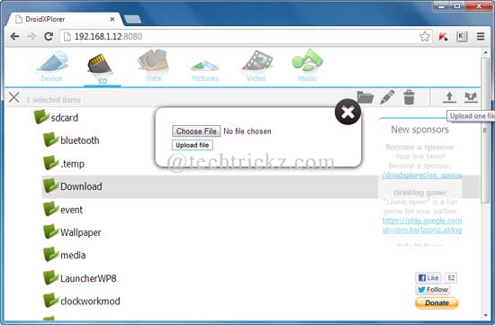 DroidXplorer-Uploading-Files
