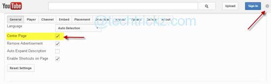 YouTube-Center-Alligned-Option