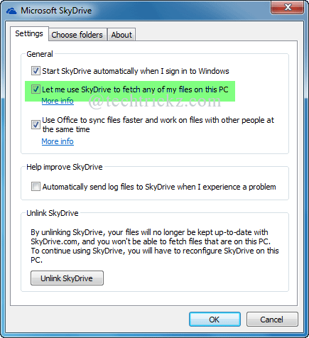 Microsoft-SkyDrive-settings