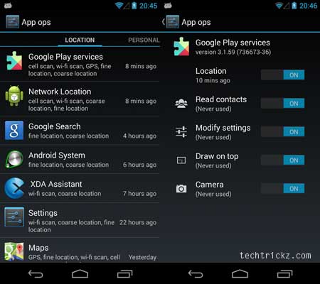 Get Permission Manager Or App Ops Feature On Android 4.4 - techtrickz