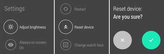 android gear reset