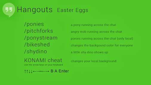 Hangouts-Eastereggs