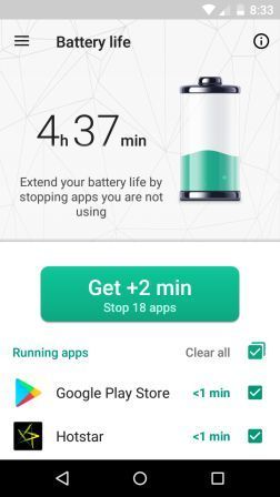 Kaspersky Battery life app