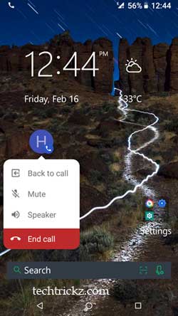 Google Phone app Floating 