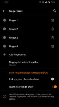 McLaren-fingerprint-animation-settings