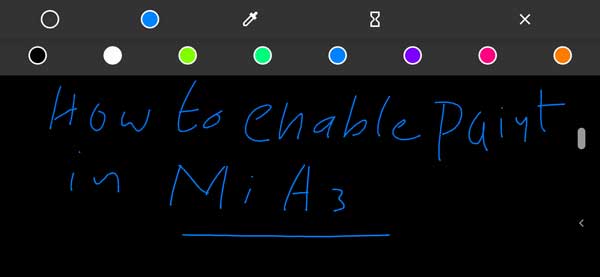 Built-in Paint app in Xiaomi Mi A3