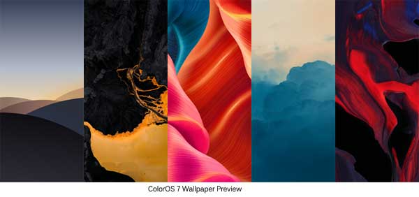 ColorOS 7 Art+ wallpapers preview