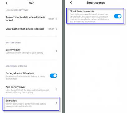 How to enable non-interactive mode in miui 11