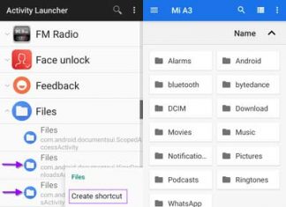 stock android built-in file manager