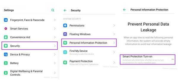 Turn on smart protection to block data leakage