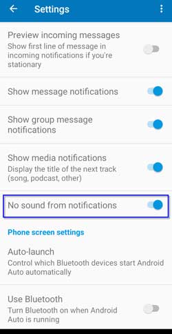 No sound for notification in Android Auto