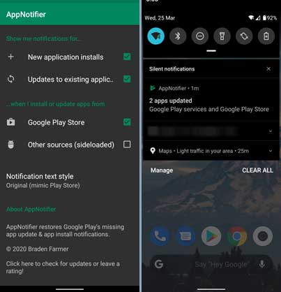 Bring app update notification again on android