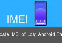 Locate IIMEI of lost Android pone