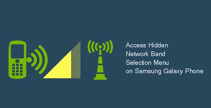 How to access network band selection menu on Samsung Galaxy phone