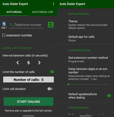 Auto-redial expert for Android