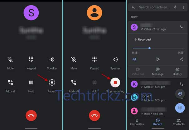 Native Call Recorder on Xiaomi Mi A3