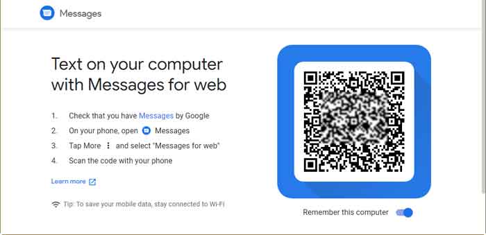 Google Messages for Web