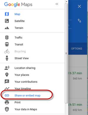 Create your route URL for sharing