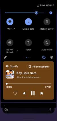 Enable media playback widget in quick settings panel 