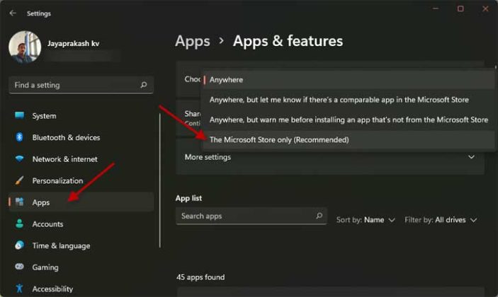 Installing Apps Setting How to Disable Apps Installation on Windows 11 - Techtrickz