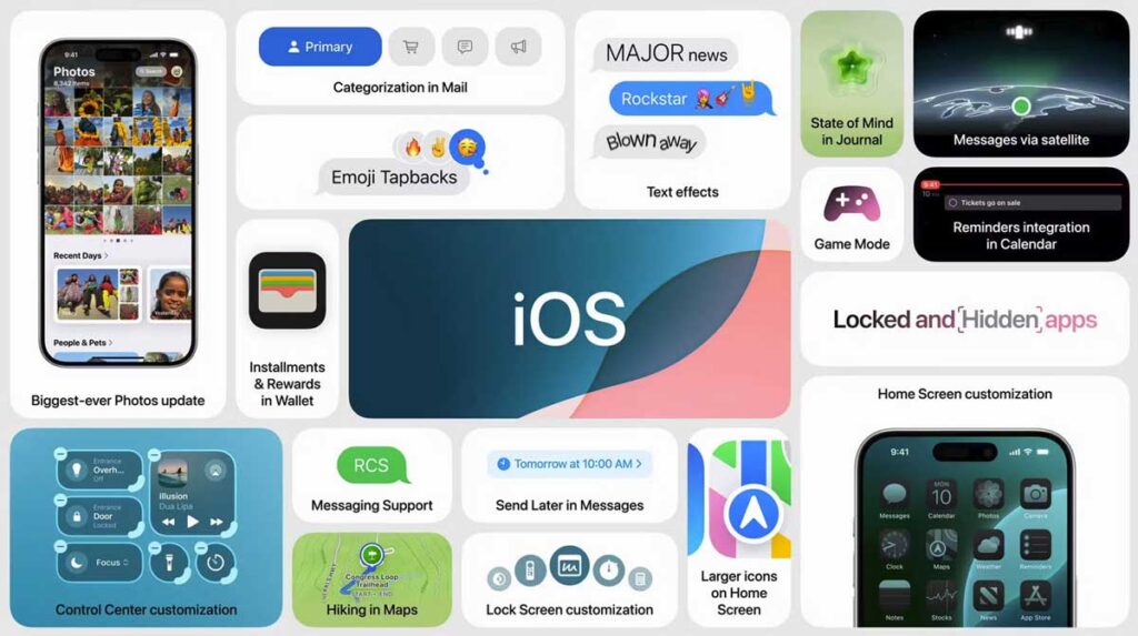 Apple iOS 18 features