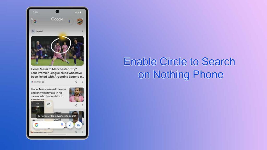 Enable Circle to Search on Nothing Phone