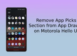 Remove App Picks Section from App Drawer on Motorola Hello UI