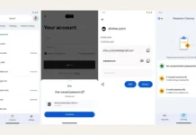 Google Password manager for Android