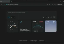 Perplexity Comet Browser UI