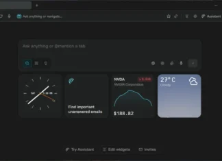 Perplexity Comet Browser UI
