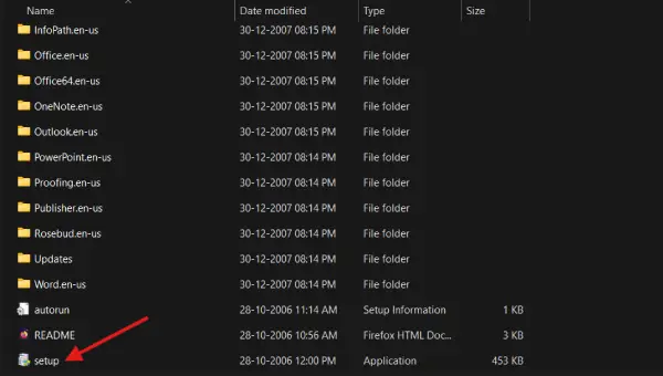 Office 2007 installation